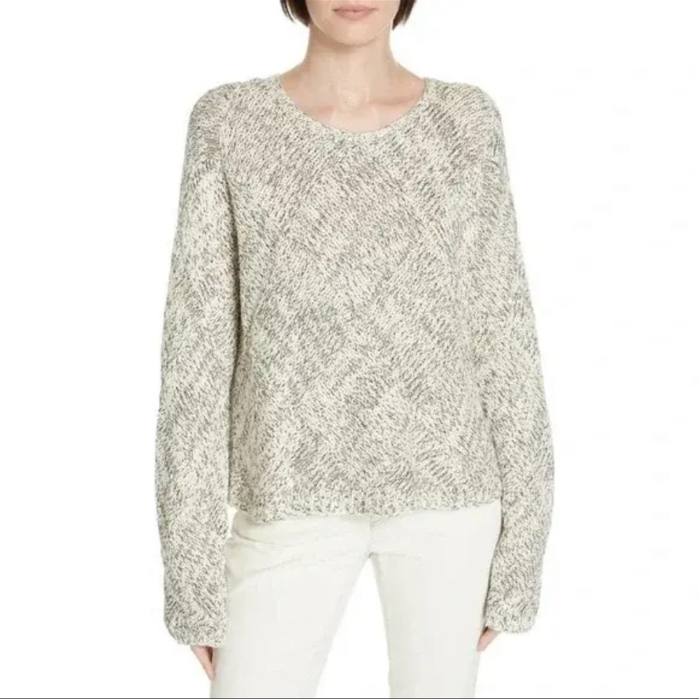 Eileen Fisher Marled Organic Cotton Sweater Size M